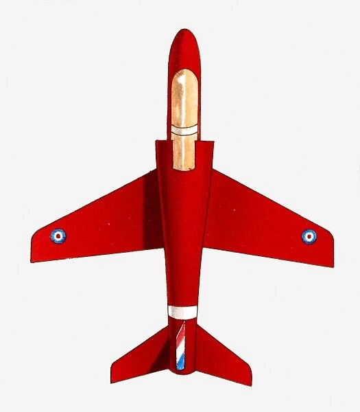 Illustration of Red Arrow plane, view from below