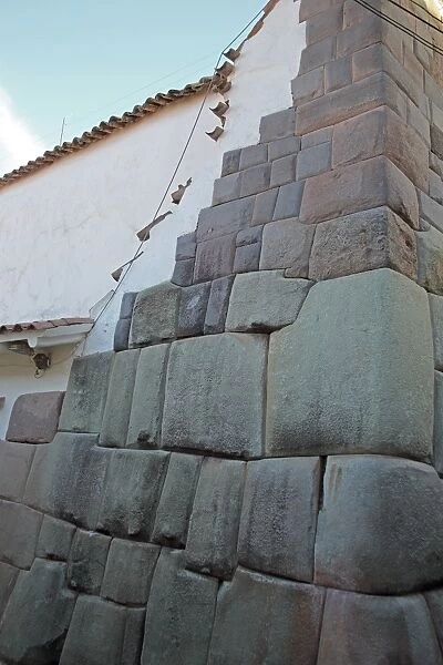 Inca granite wall with Spanish house wall, Cusco