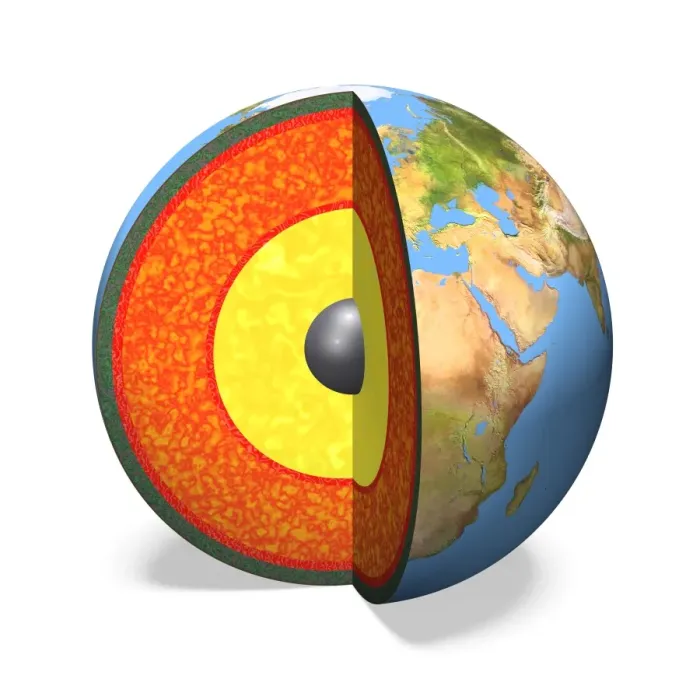 Framed Print : Earth's Internal Structure Print Framed Print : Earth's Internal Structure Print