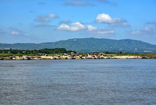 Irrawaddy river landscape Myanmar