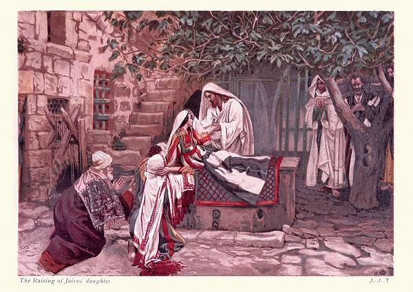 Jesus raising jairuss daughter from the dead