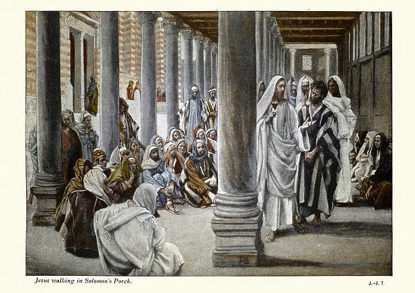 Jesus Walks in the Portico of Solomon, New testament art