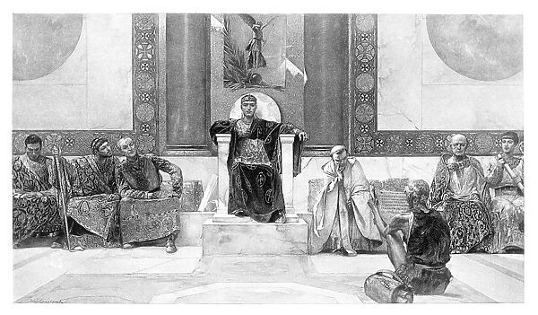 Justinian and his council engraving 1894