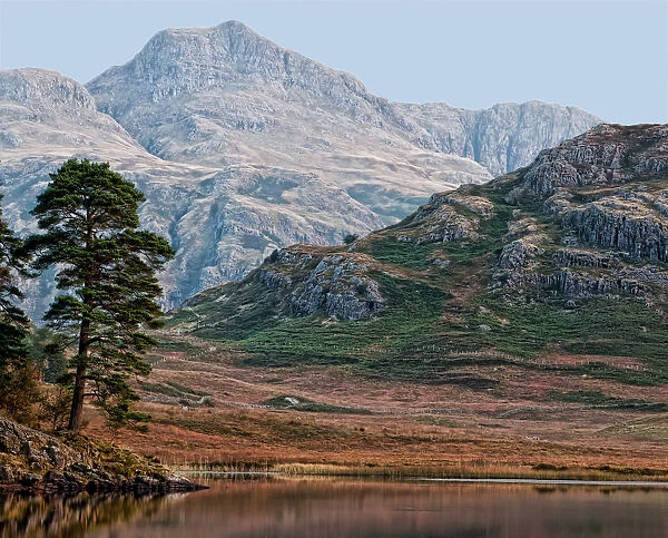 The Langdale Pikes, seen from Blea Tarn, Cumbria