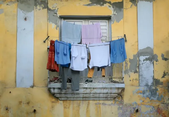 Framed Print : Hanging Laundry Print Framed Print : Hanging Laundry Print
