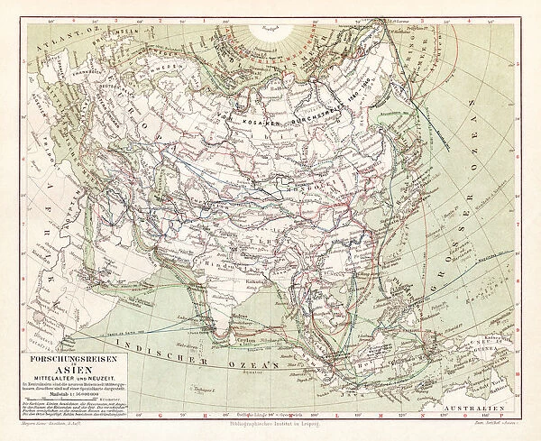 Main research trips in Asia 1895