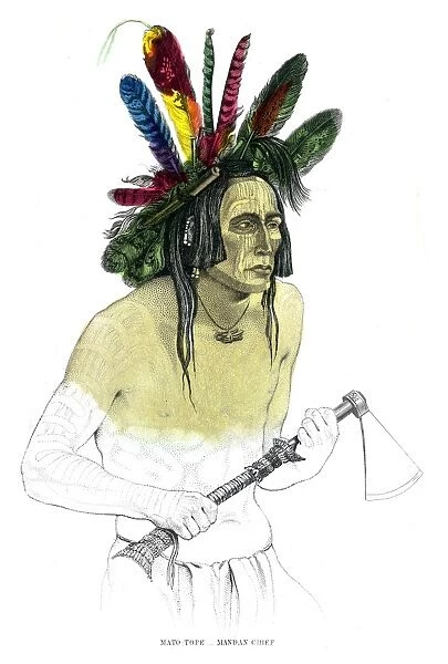 Mandan Indian Chief illustration 1859