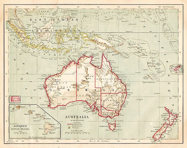 Map of Australia 1877