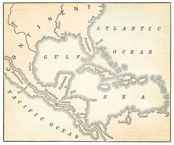 Map of the Caribbean and West Indies 1867