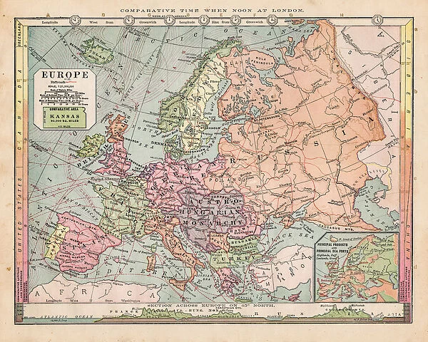 Map of Europe 18811889