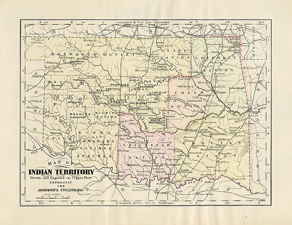 Map of Indian territories 1894
