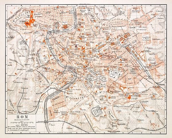Map of Rome 1896