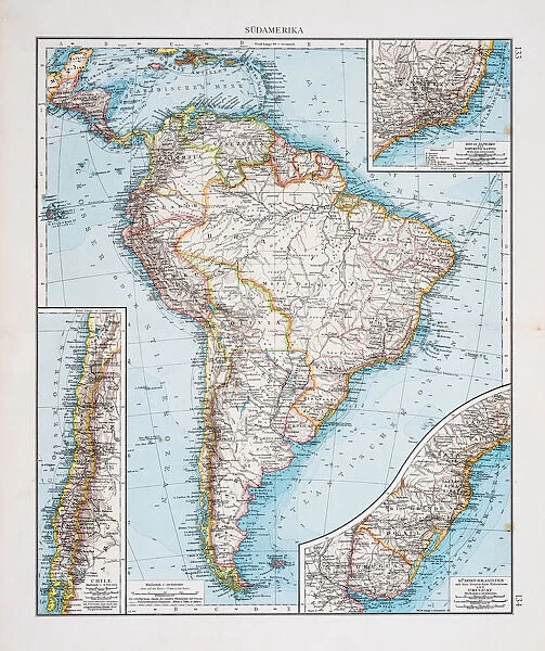 Map of South America 1896