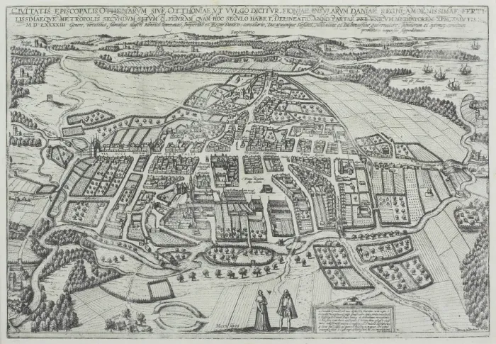Framed Print : Fine Art Storehouse Print of Odense, Denmark Map Framed Print : Fine Art Storehouse Print of Odense, Denmark Map