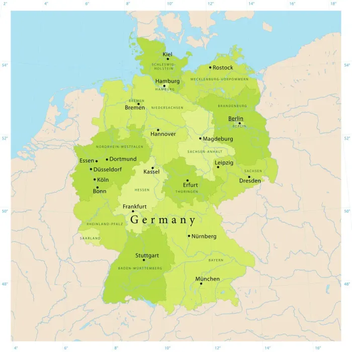 Framed Print : Germany Vector Map Print for High-Quality Artwork Framed Print : Germany Vector Map Print for High-Quality Artwork