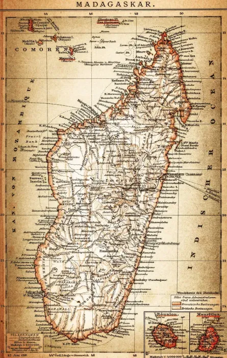 Framed Print : Fine Art Storehouse Print: Antique Map of Madagascar Framed Print : Fine Art Storehouse Print: Antique Map of Madagascar