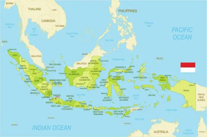 Framed Print : Indonesia Map Print: A Treasure of Fine Art Framed Print : Indonesia Map Print: A Treasure of Fine Art