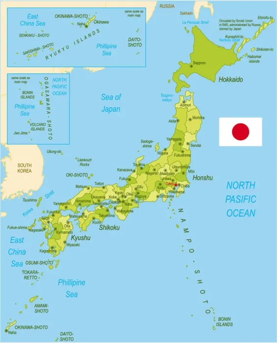 Framed Print : Vintage Japan Map Print - Map Treasures Collection Framed Print : Vintage Japan Map Print - Map Treasures Collection