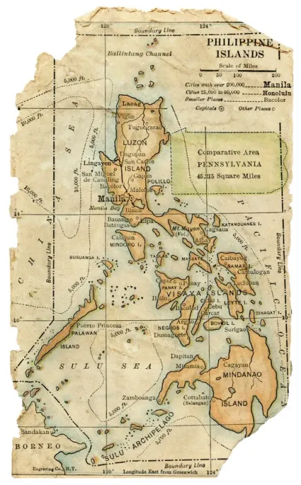 Framed Print : 1898 Philippines Map Print from Physical Geography Framed Print : 1898 Philippines Map Print from Physical Geography