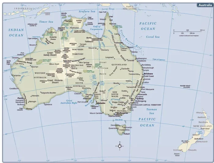 Framed Print : Australia Country Map Print 2011 Reference Edition Framed Print : Australia Country Map Print 2011 Reference Edition
