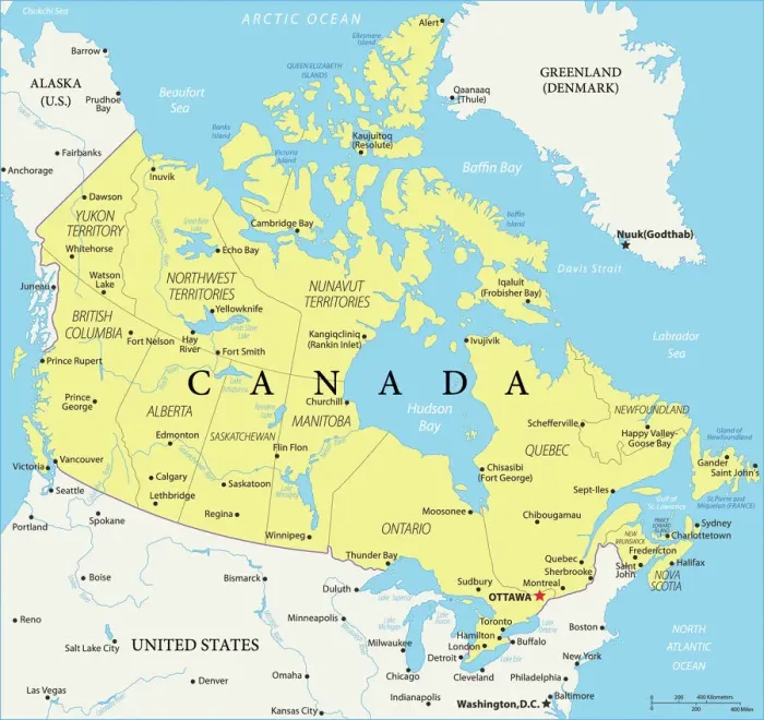 Framed Print : Canada Reference Map Print - 935511898