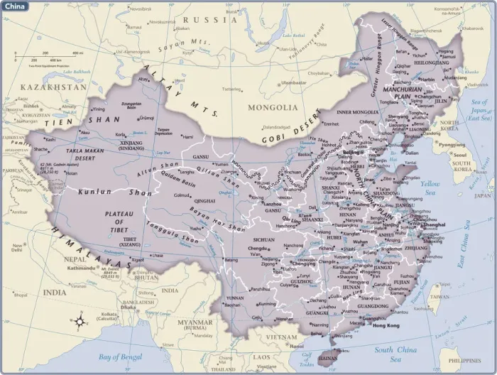 Framed Print : China Country Map Print 2011 Edition Reference Maps Framed Print : China Country Map Print 2011 Edition Reference Maps