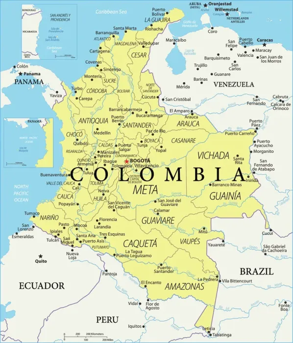 Framed Print : Colombia Reference Map Print - Fine Art Storehouse Framed Print : Colombia Reference Map Print - Fine Art Storehouse