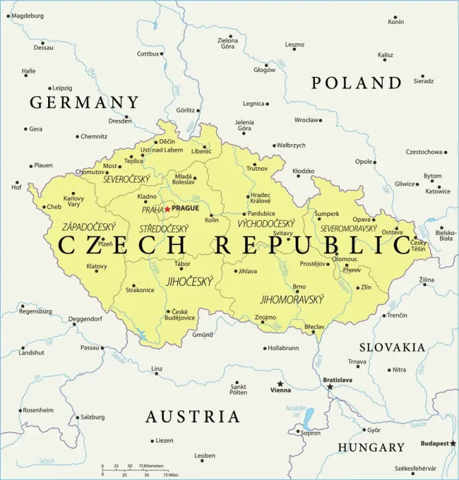 Framed Print : Czech Republic Reference Map Print (Reference Maps) Framed Print : Czech Republic Reference Map Print (Reference Maps)