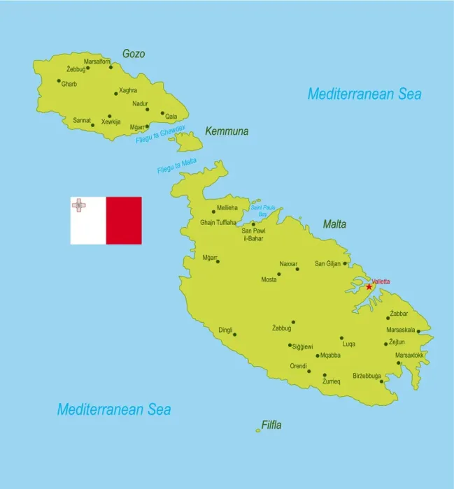 Framed Print : Malta Reference Map Print (Fine Art Storehouse) Framed Print : Malta Reference Map Print (Fine Art Storehouse)