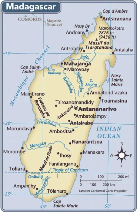 Framed Print : Madagascar Country Map Print 2011 Edition Reference Maps Framed Print : Madagascar Country Map Print 2011 Edition Reference Maps