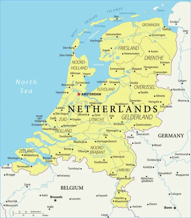 Framed Print : Netherlands Reference Map Print (950857474) Framed Print : Netherlands Reference Map Print (950857474)