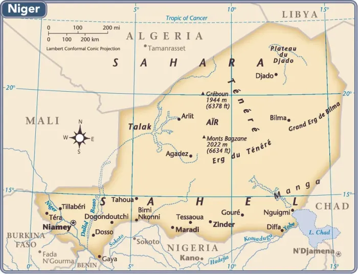 Framed Print : Niger Country Map Print (Reference Maps, 2011 Edition) Framed Print : Niger Country Map Print (Reference Maps, 2011 Edition)