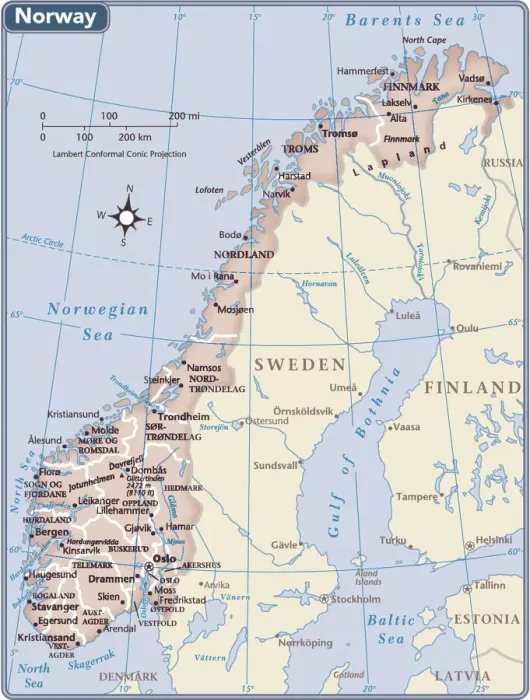 Framed Print : Norway Country Map Print 2011 Reference Edition Framed Print : Norway Country Map Print 2011 Reference Edition