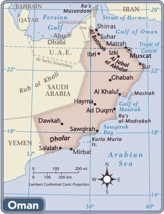 Framed Print : Oman Country Map 2011 Print Edition Reference Maps Framed Print : Oman Country Map 2011 Print Edition Reference Maps
