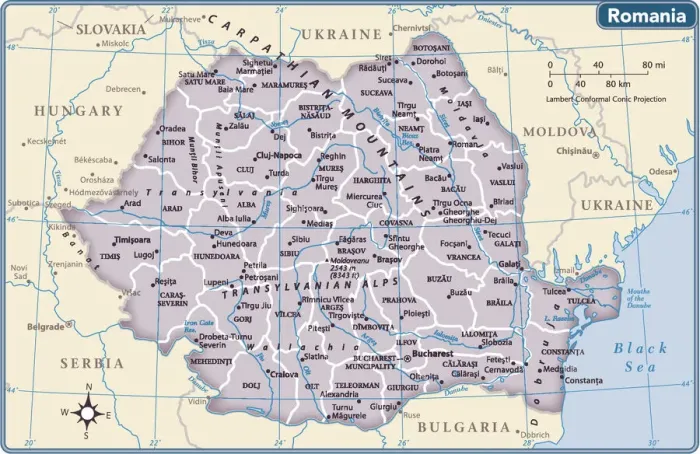 Framed Print : Fine Art Storehouse Print of Romania 2011 Reference Map Framed Print : Fine Art Storehouse Print of Romania 2011 Reference Map