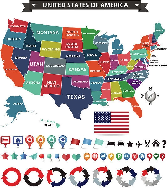 Map of United States of America