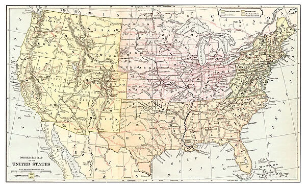 Map of USA 1877