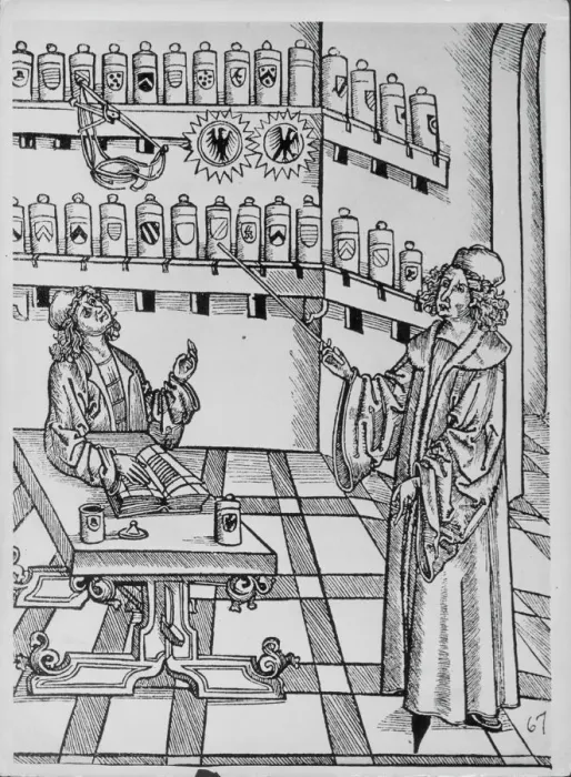 Framed Print : Medieval Alchemy Print Framed Print : Medieval Alchemy Print