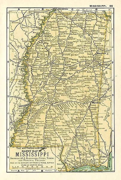 Mississippi map 1898