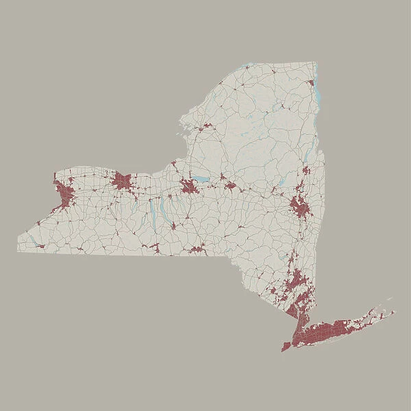 New York State US State Road Map