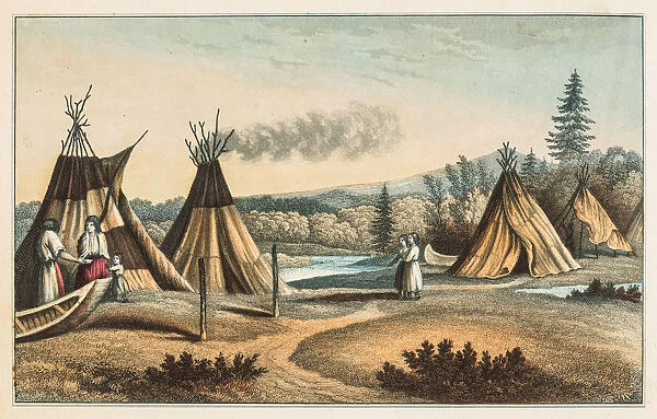 North American indians settlement 1853