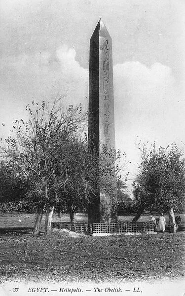 Obelisk. circa 1930: The obelisk at Heliopolis. (Photo by Hulton Archive / Getty Images)