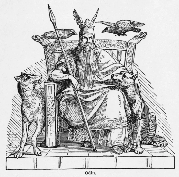 Framed Print : Odin Enthroned Print Framed Print : Odin Enthroned Print