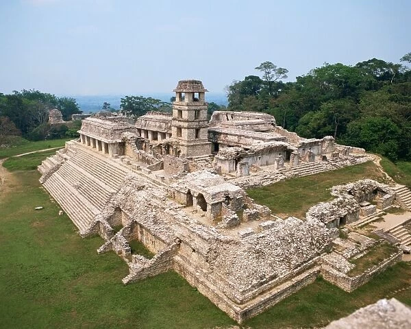 Old ruins in National Park of Palenque, Mexico