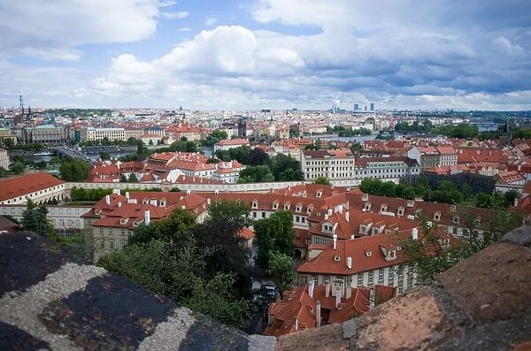 Panorama of Prague seen from Prague Castle