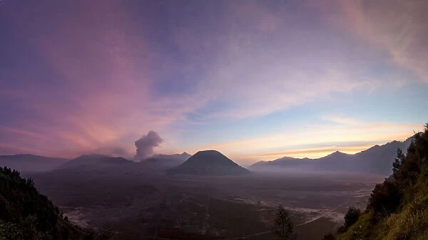 Panoramic MT. Bromo sunset, Indonesia