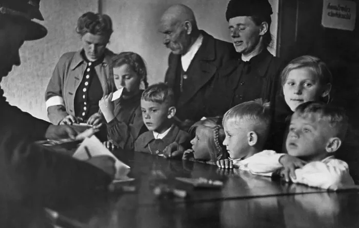 Framed Print : Deported Germans 1946 Print Framed Print : Deported Germans 1946 Print