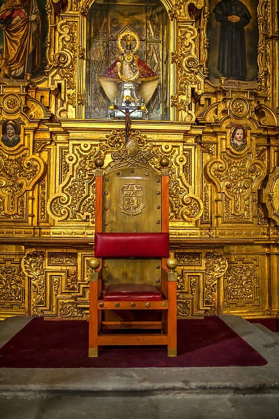 Pope Chair in Metropolitan Cathedral in Mexico City