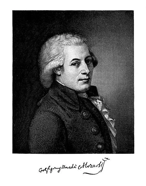 Portrait of Wolfgang Amadeus Mozart (27 January 1756 - 5 December 1791