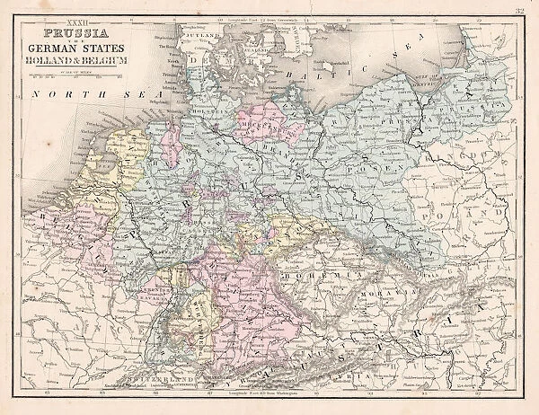 Prussia and German states map 1867